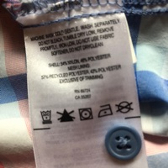 Women's Columbia Button-Down Shirt Size M Blue Pink Plaid - Picture 6 of 7